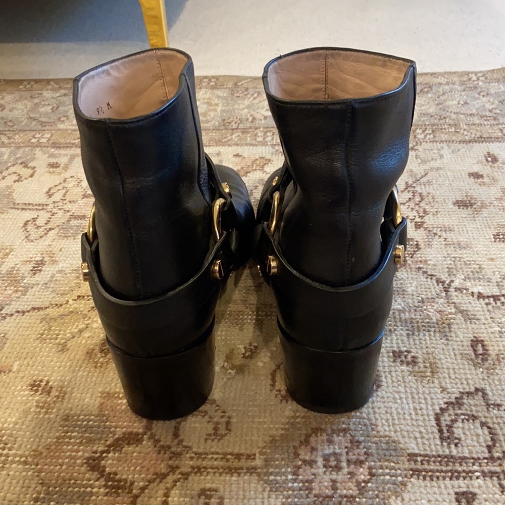 Stuart Weitzman Expert leather buckle moto boots - Picture 6 of 10